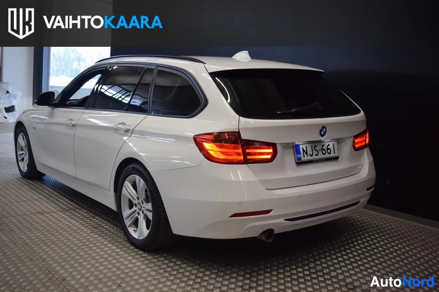 Valkoinen BMW 316d 2014, ulkokuva 3 – Raisio