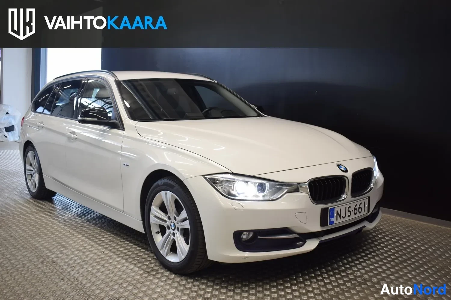 Valkoinen BMW 316d 2014, ulkokuva 6 – Raisio
