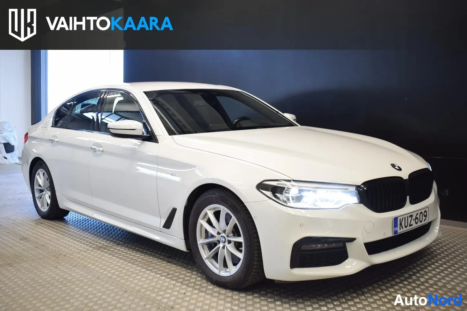 Valkoinen BMW 530d 2018, ulkokuva 6 – Raisio