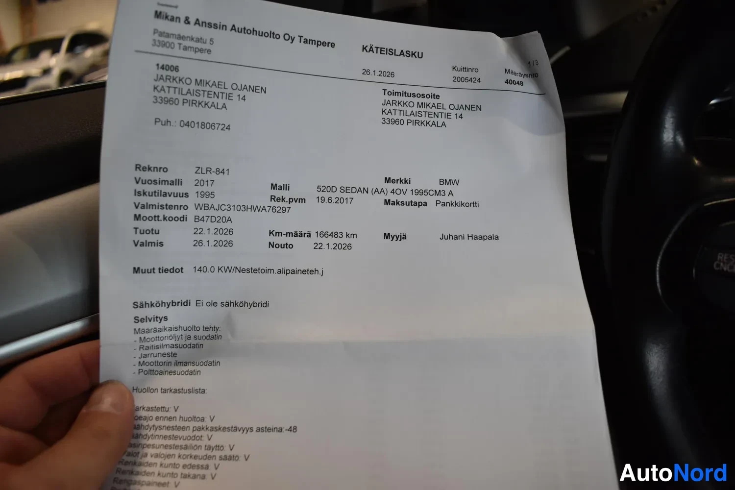 Hopea BMW 520d 2017, ulkokuva 20 – Raisio