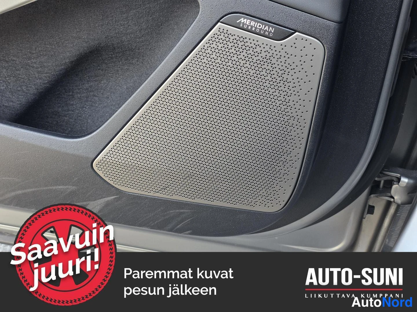 Muu: Oven_kaiutinkoje_Meridian_Surround-tekstillä.