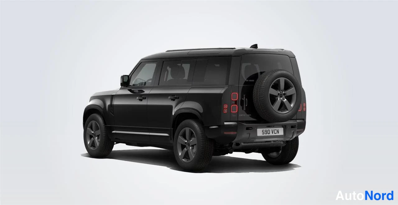 Musta Land Rover Defender 2026, takaviisto, kuva 6