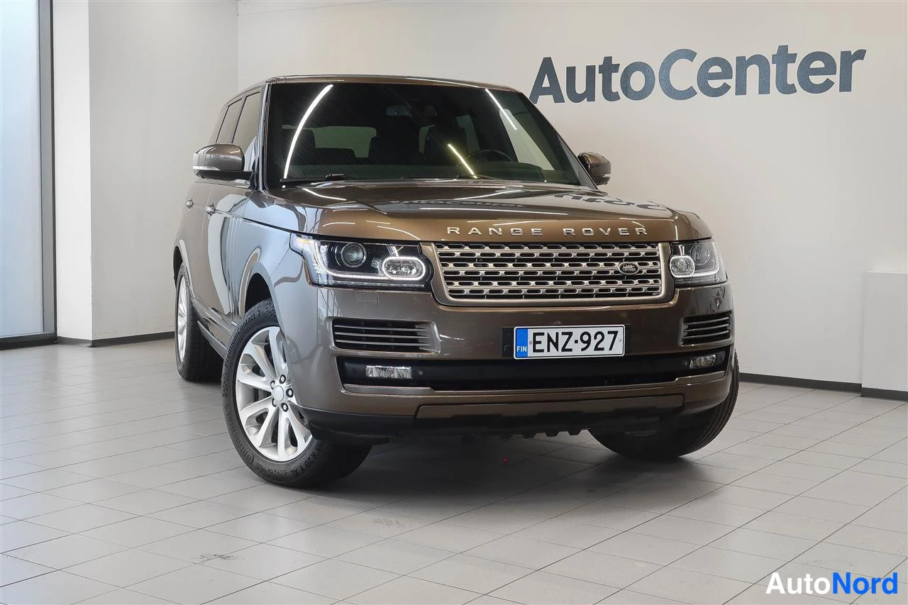 Ruskea Land Rover Range Rover 2014, etuviisto, keula oikealle, kuva 4