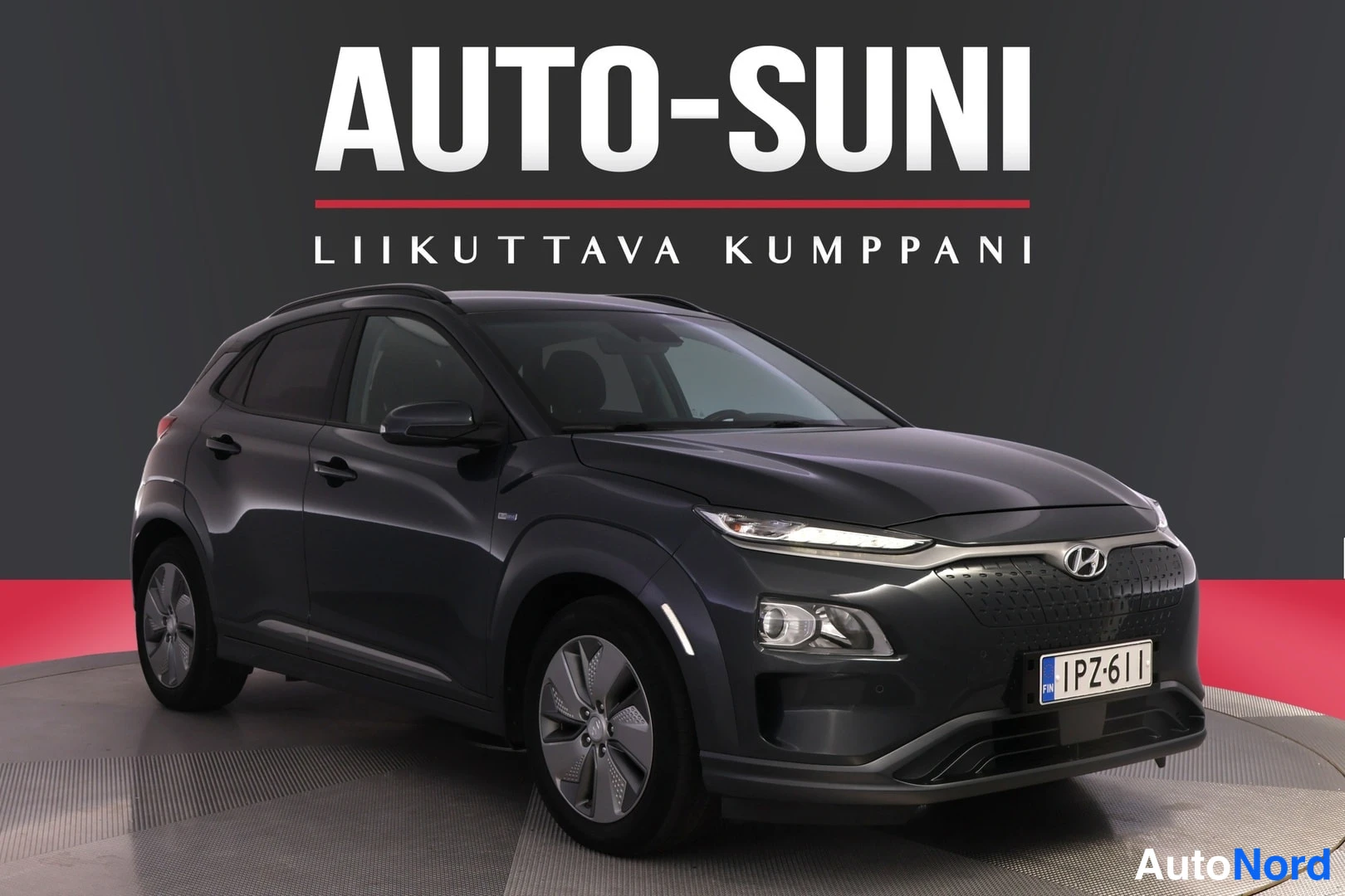 Harmaa Hyundai Kona 2020, etuviisto, keula oikealle, kuva 3