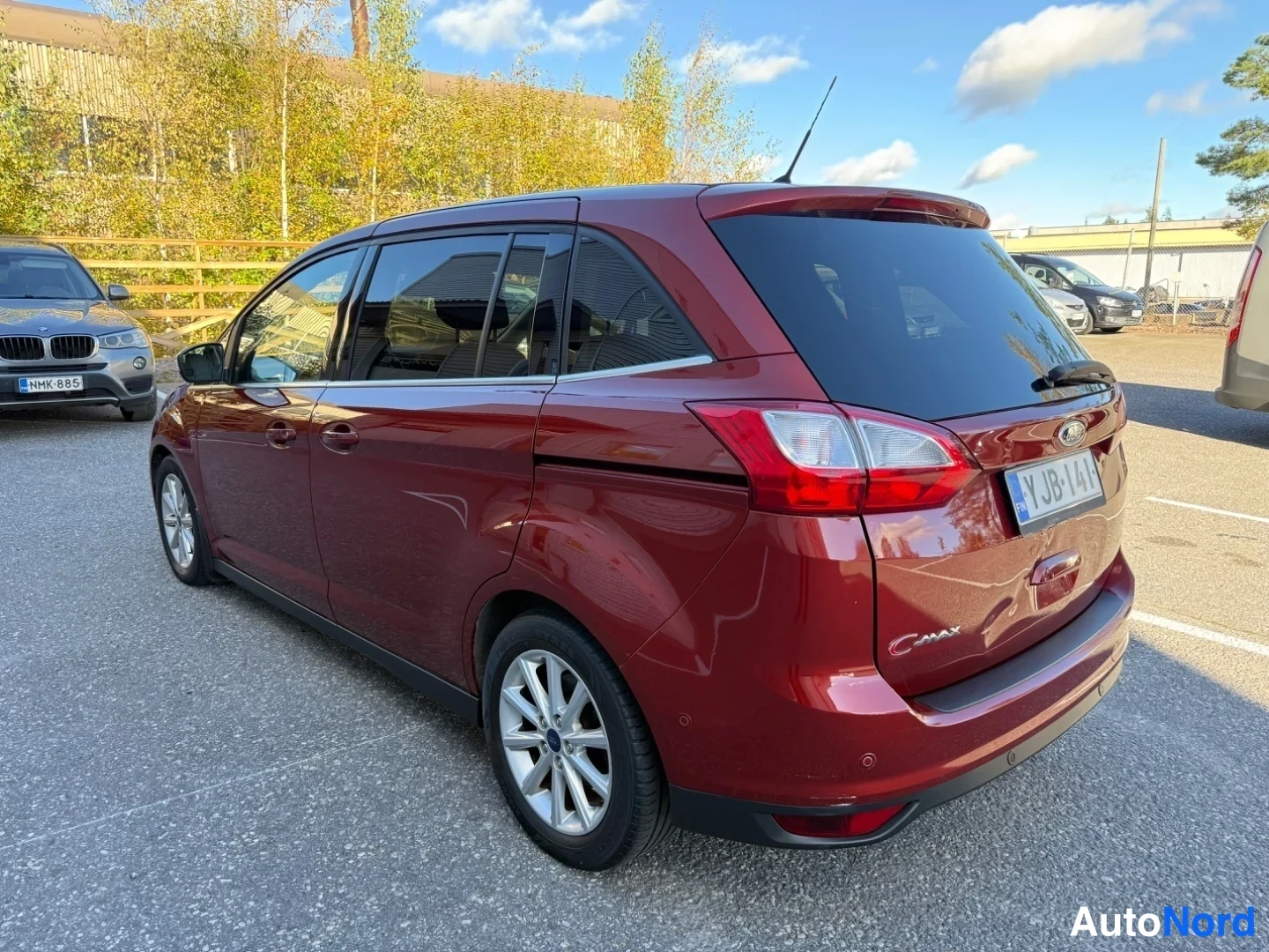 Punainen Ford Grand C-Max 2016, takaviisto, kuva 7