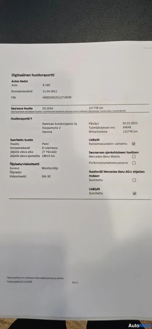 Harmaa Mercedes-Benz B 2011, kuva 24