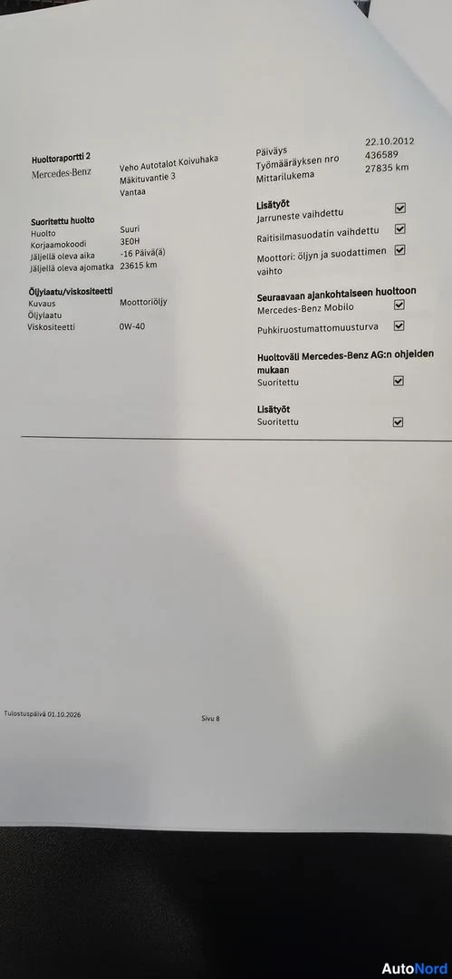 Harmaa Mercedes-Benz B 2011, asiakirja, kuva 17