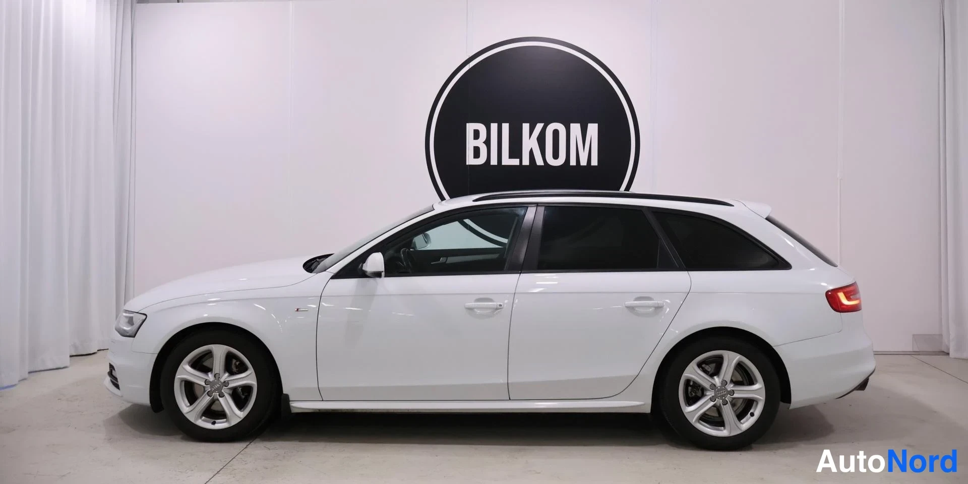 Valkoinen Audi A4 Avant 2015, etuviisto, keula vasemmalle, kuva 3