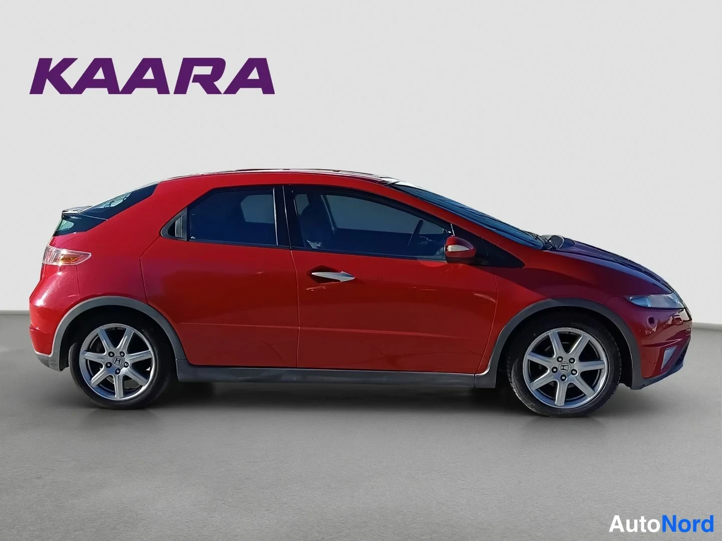 Punainen Honda Civic 2006, etuviisto, keula oikealle, kuva 3