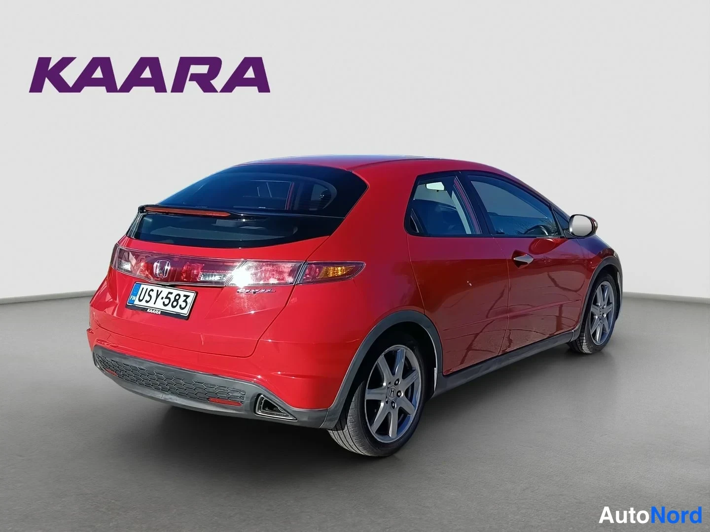 Punainen Honda Civic 2006, takaviisto, kuva 4