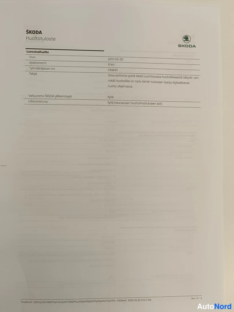 Harmaa Skoda Kodiaq 2017, asiakirja, kuva 18