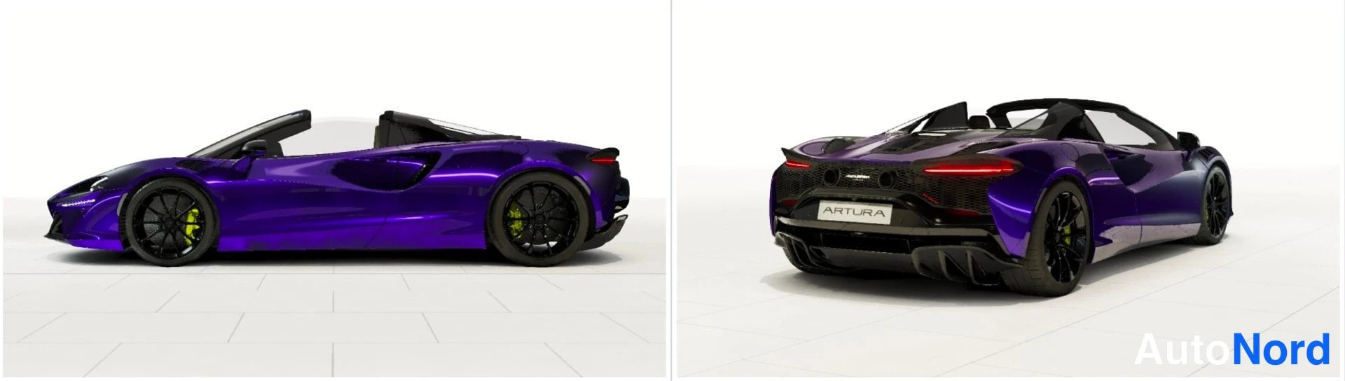 Violetti McLaren Artura Spider 2026, takaviisto, kuva 2