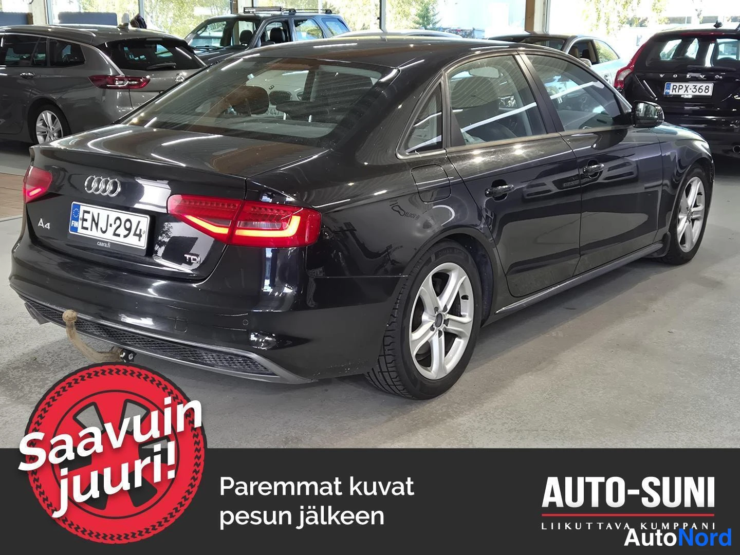 Musta Audi A4 2015, takaviisto, kuva 4