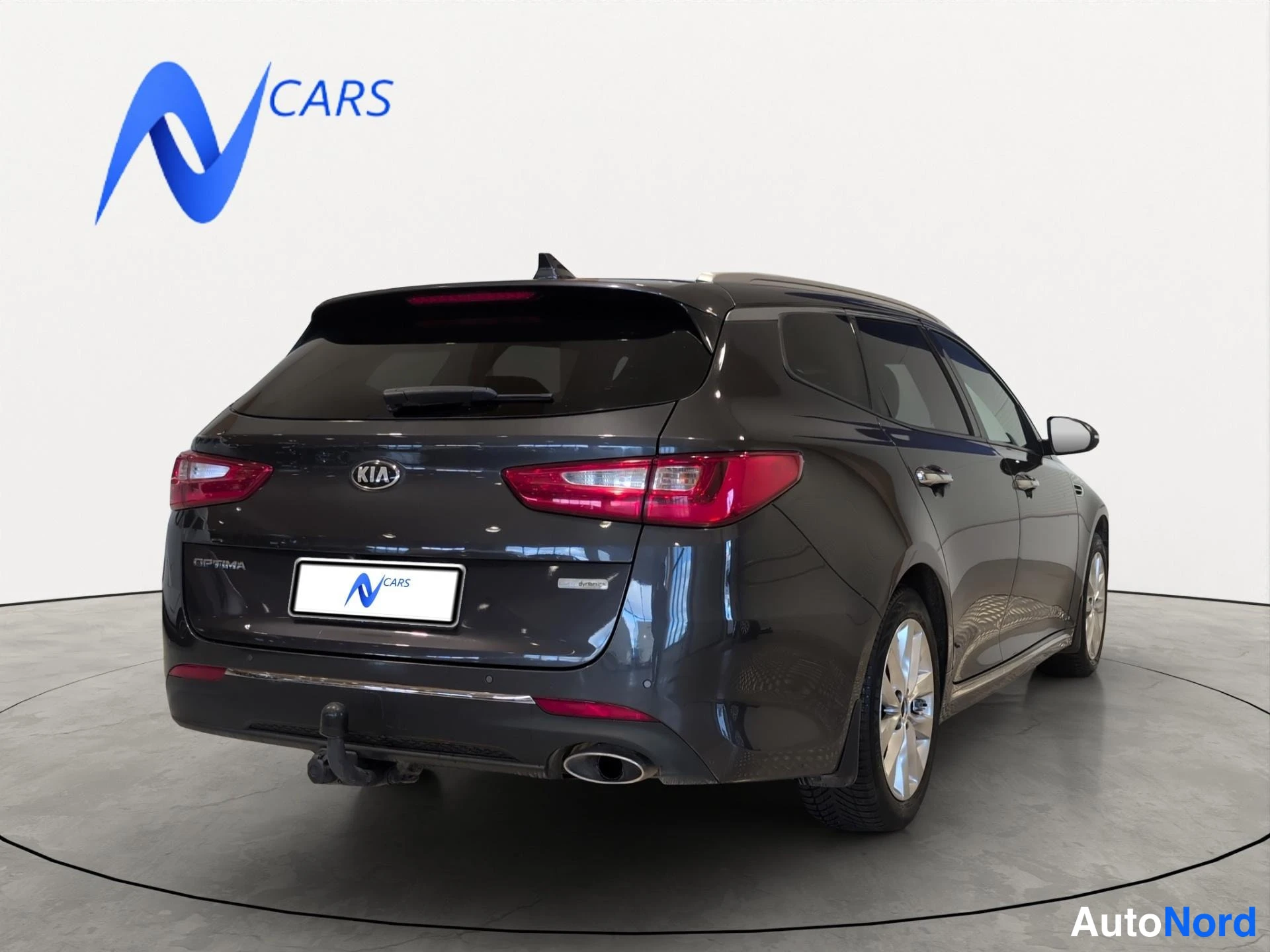 Harmaa Kia Optima 2018, takaviisto, kuva 4