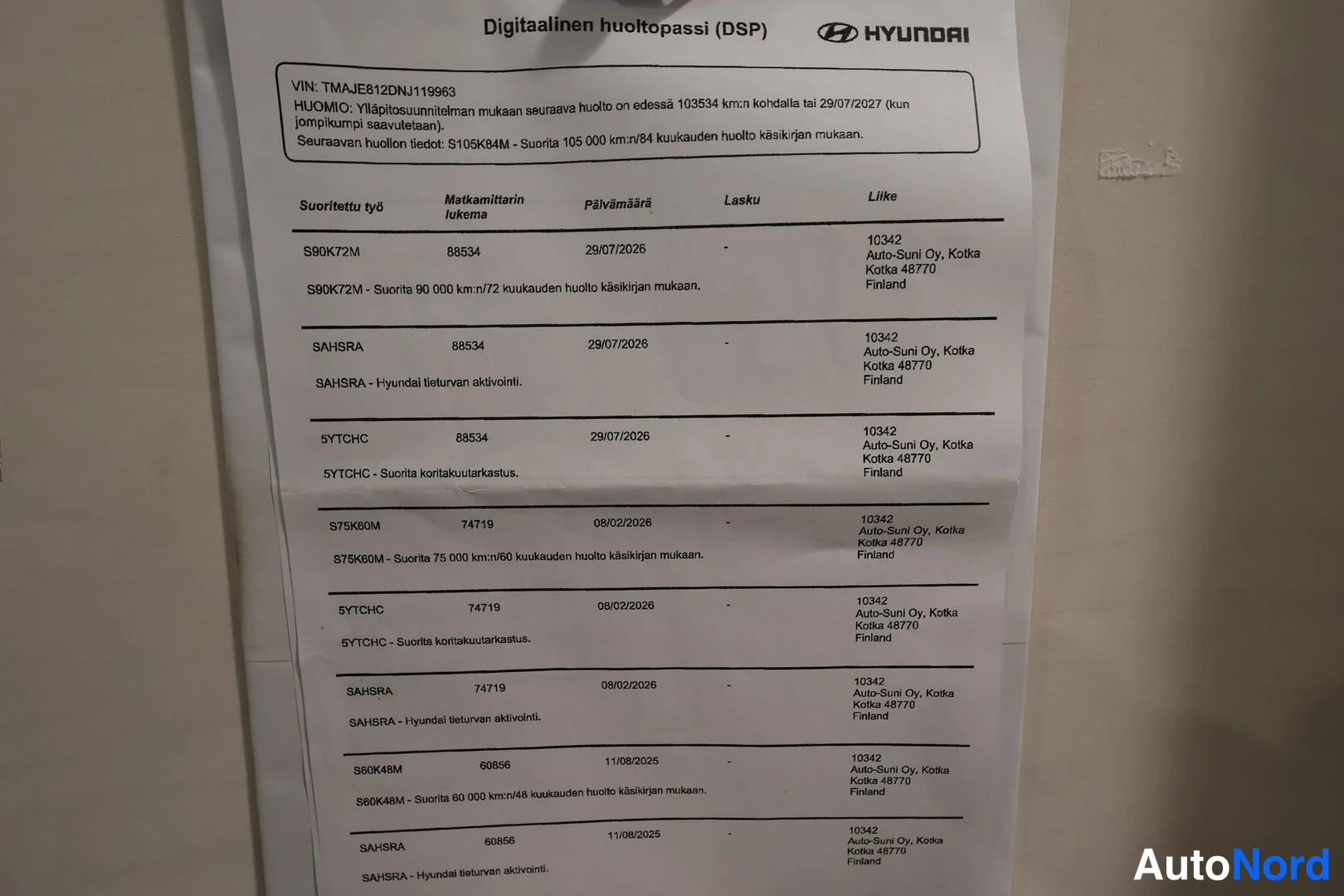 Punainen Hyundai Tucson 2022, asiakirja, kuva 37