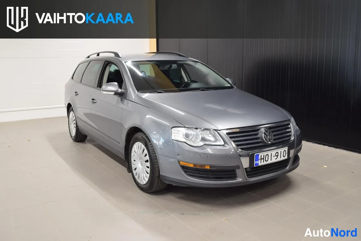 Harmaa Volkswagen Passat Variant 2007, etuviisto, keula oikealle, kuva 4