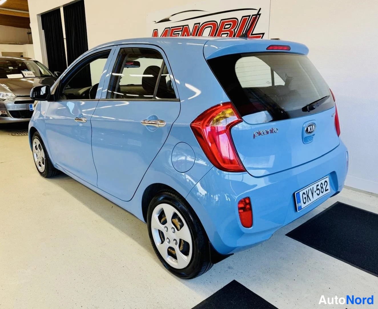 Blue Kia Picanto 2014, rear three-quarter, photo 7