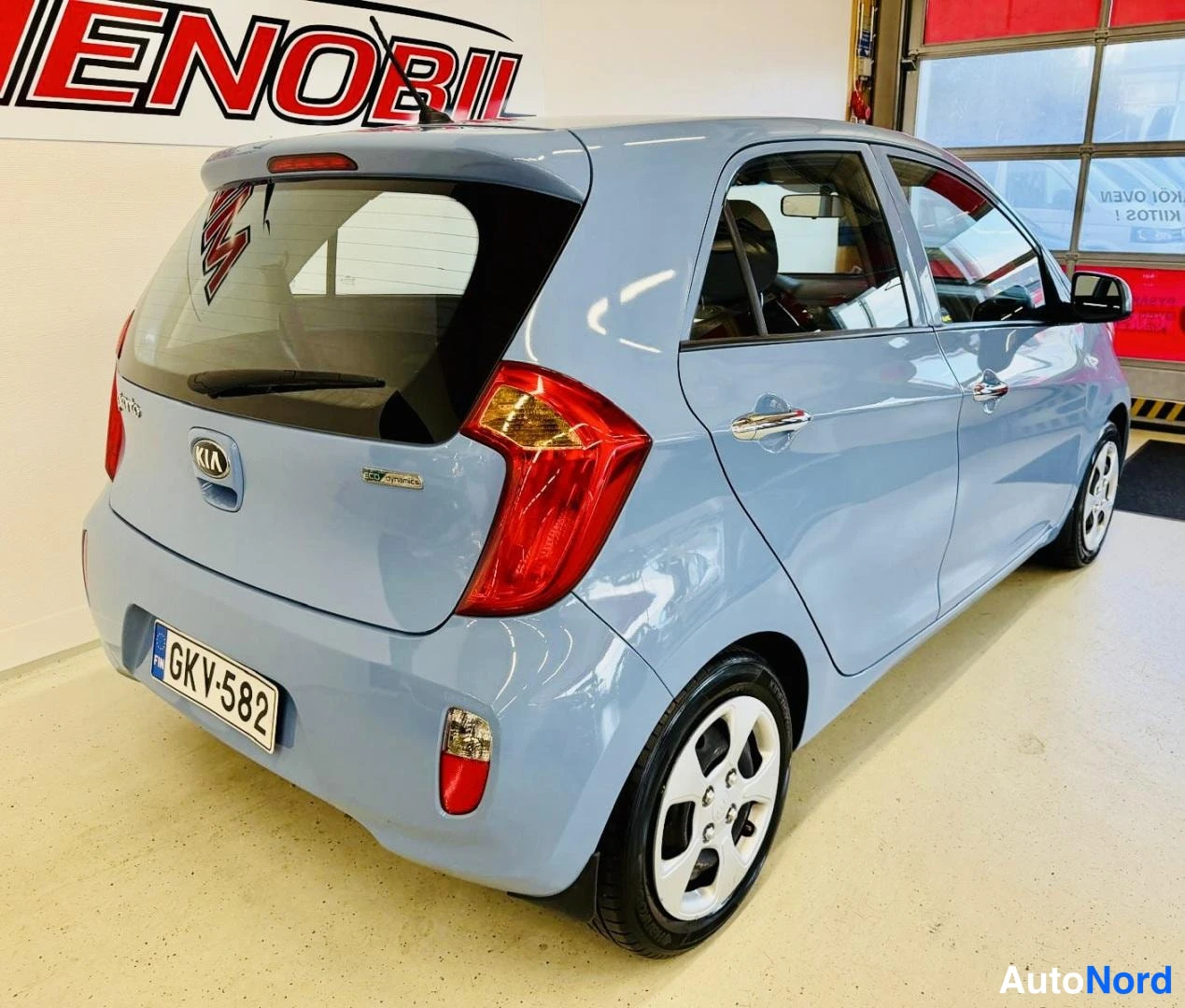 Blue Kia Picanto 2014, rear three-quarter, photo 6