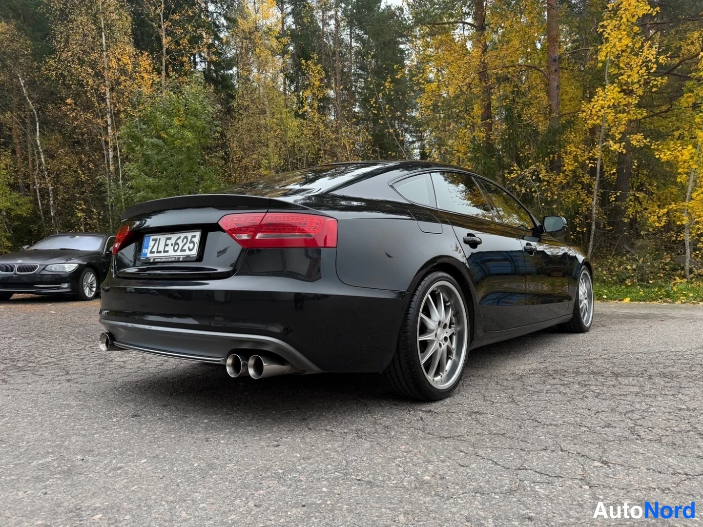 Musta Audi A5 Sportback 2011, takaviisto, kuva 12