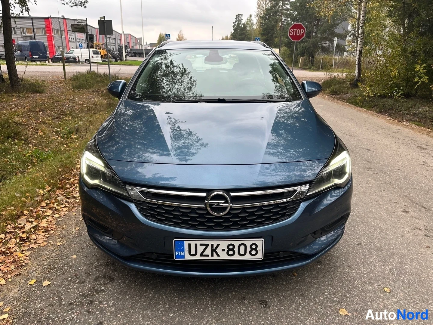 Blue Opel Astra 2016, front, photo 6