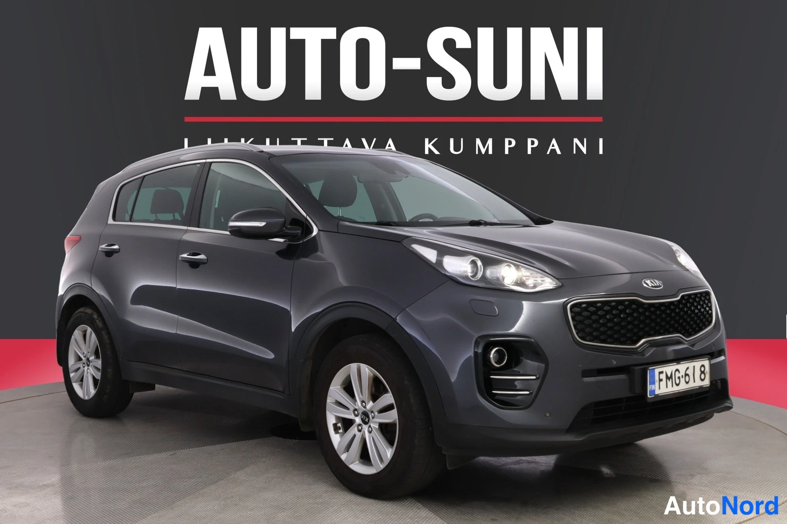 Harmaa Kia Sportage 2016, etuviisto, keula oikealle, kuva 2