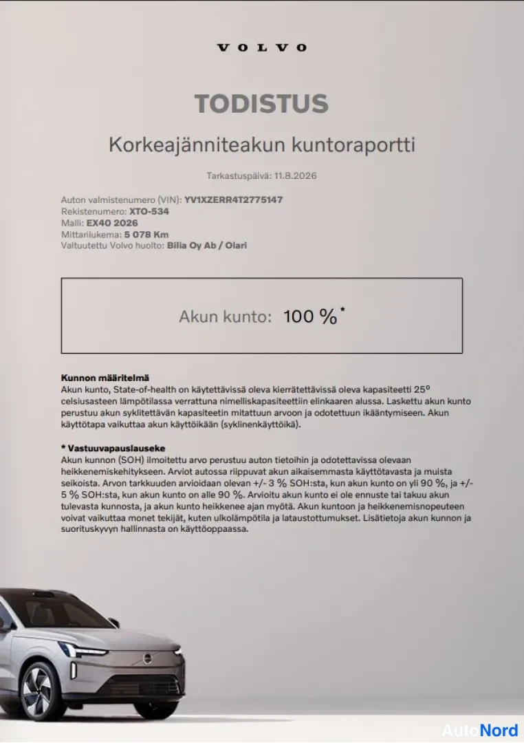 Blå Volvo EX40 2026, bild 18
