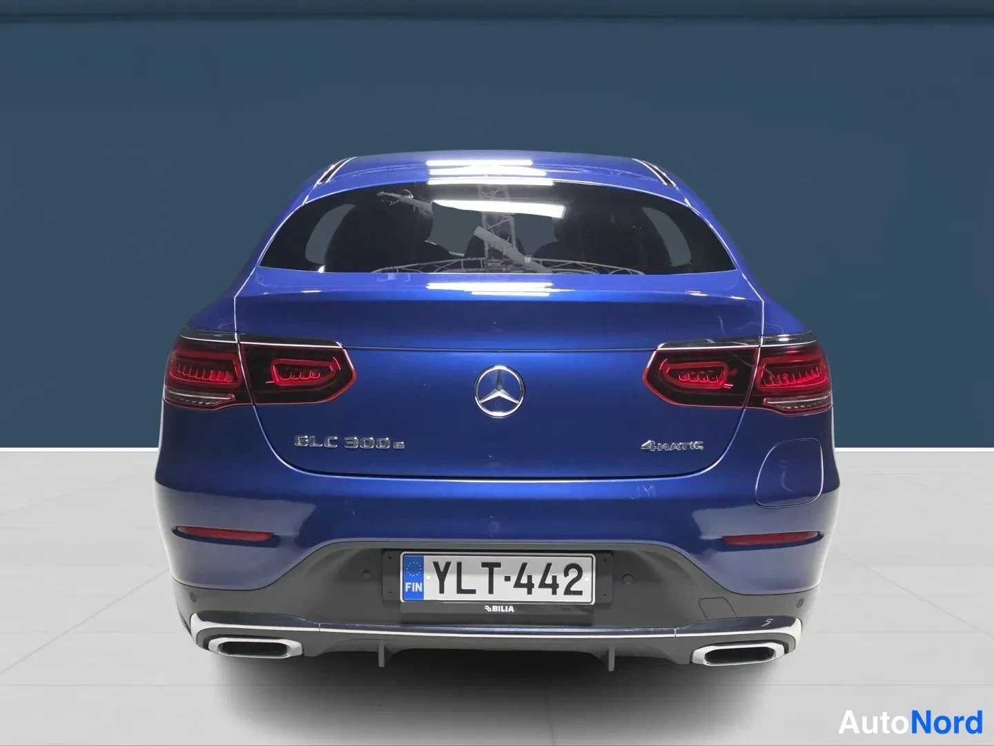 Blue Mercedes-Benz GLC 2020, rear, photo 7