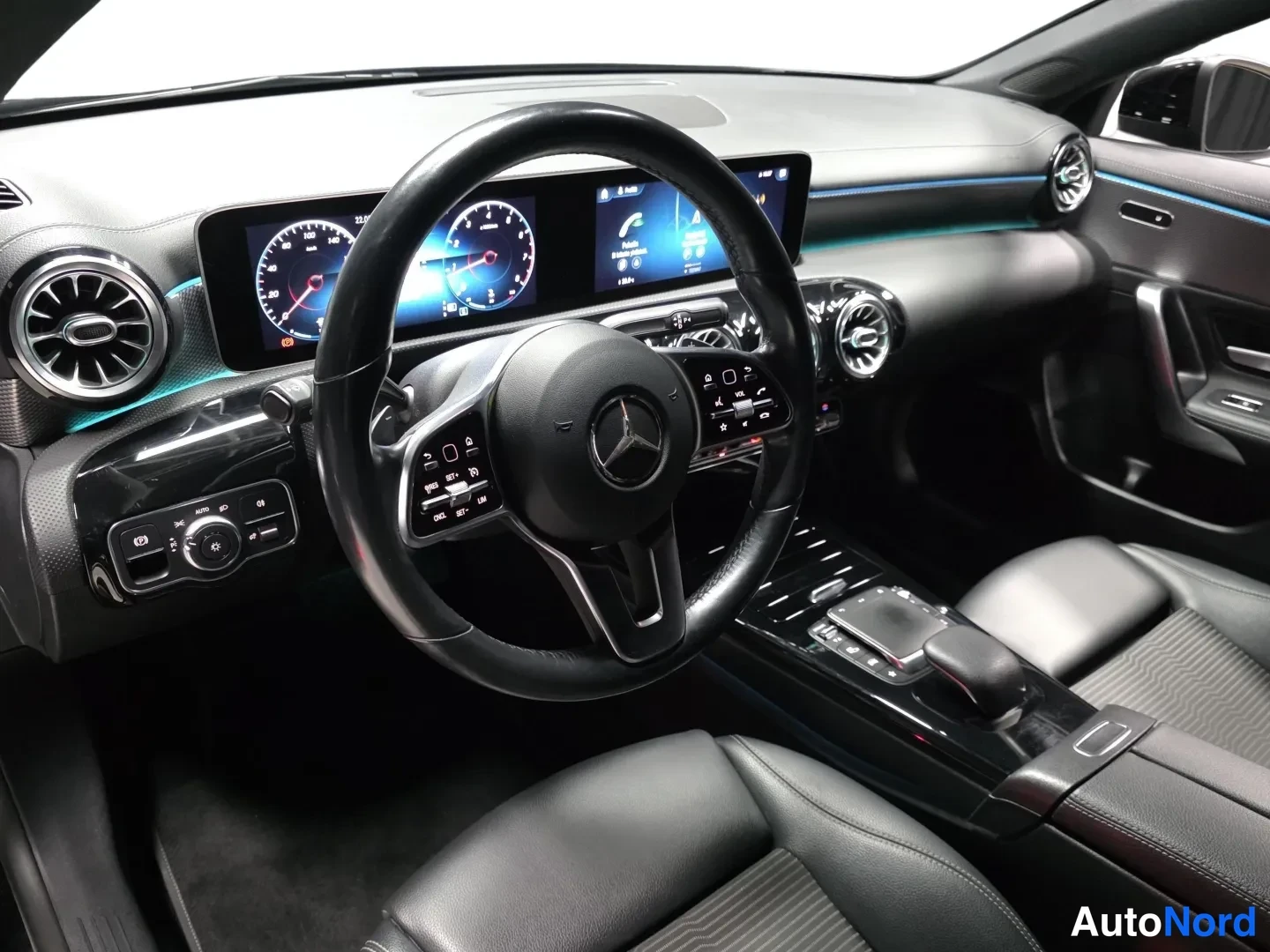 Black Mercedes-Benz CLA 2020, front three-quarter, photo 3