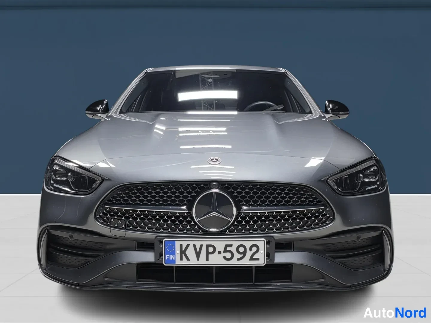 Grey Mercedes-Benz C 2023, front, photo 3