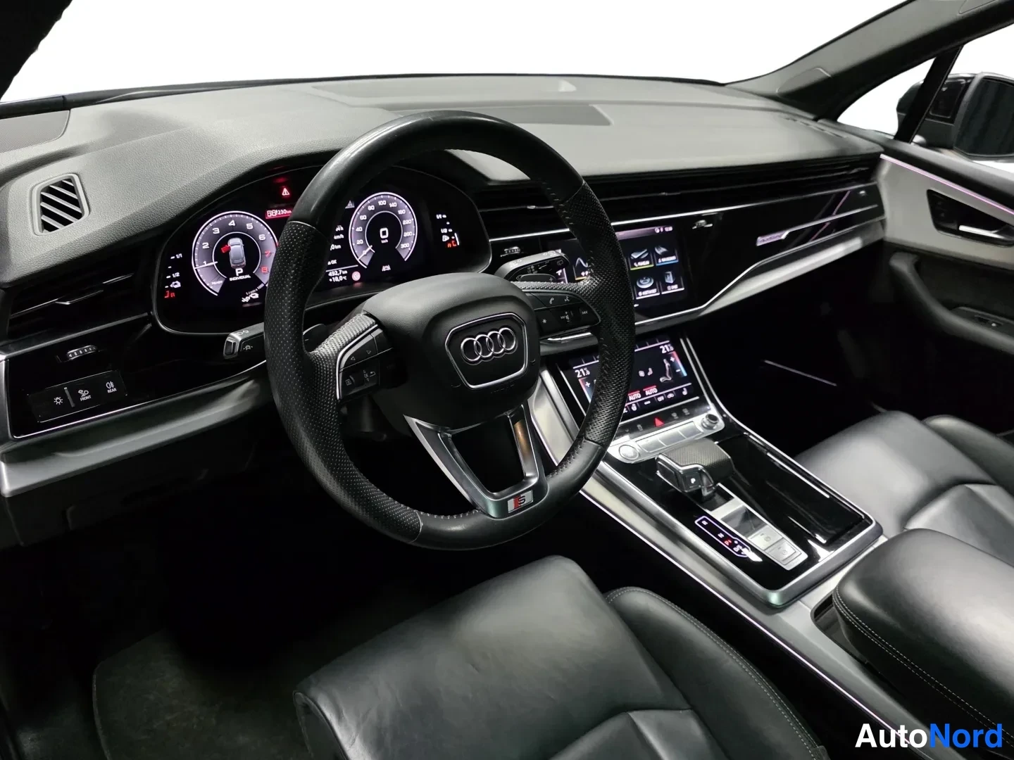 Blue Audi Q7 2020, photo 8