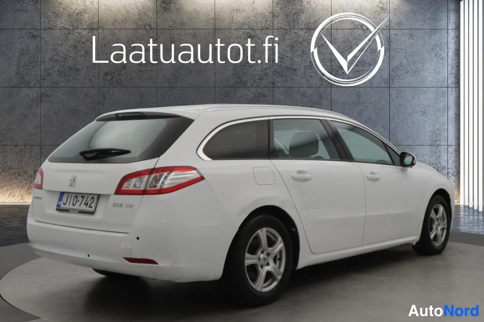 Valkoinen Peugeot 508 2011, takaviisto, kuva 6