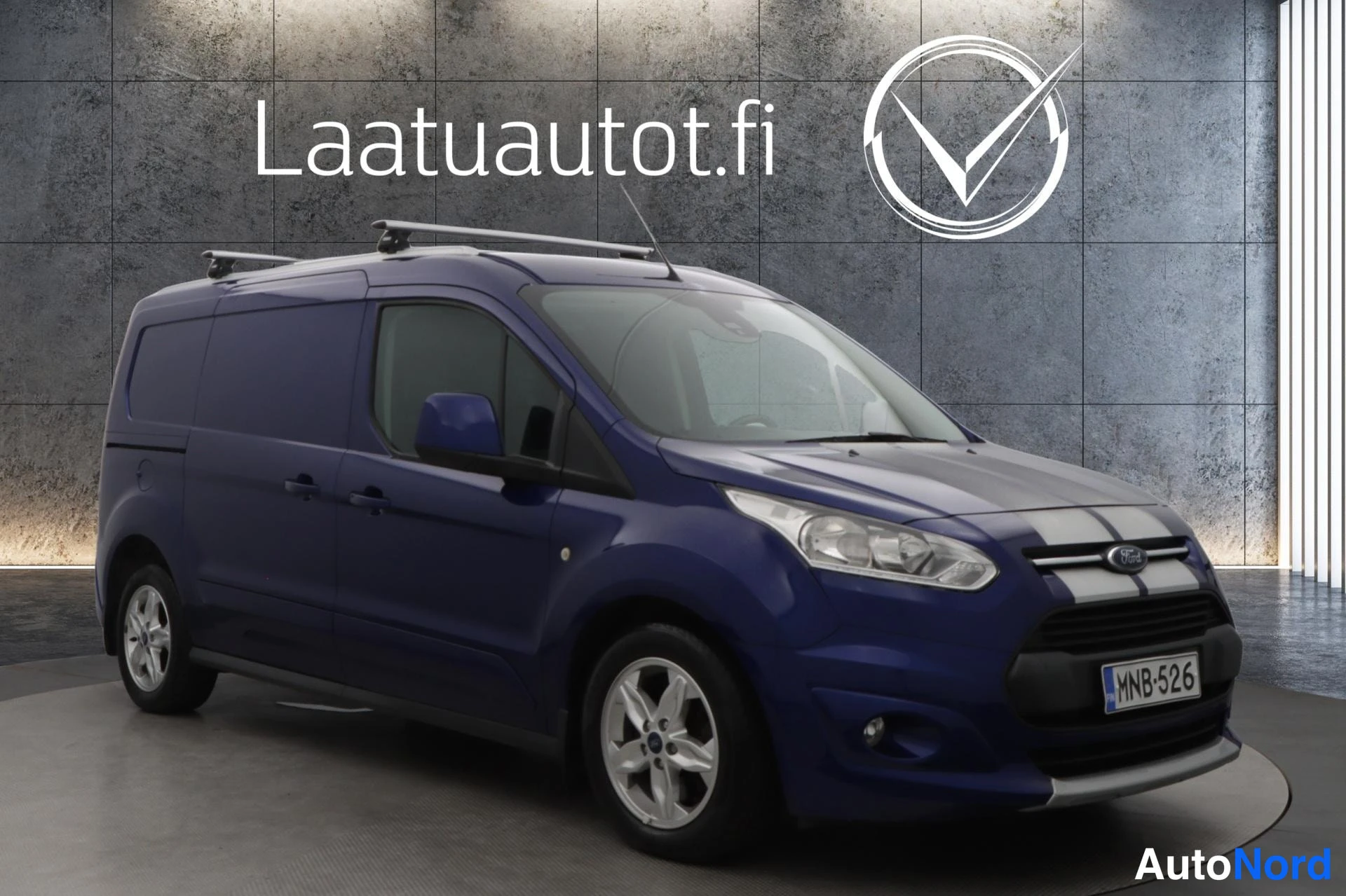 Sininen Ford Transit Connect 2017, etuviisto, keula oikealle, kuva 4