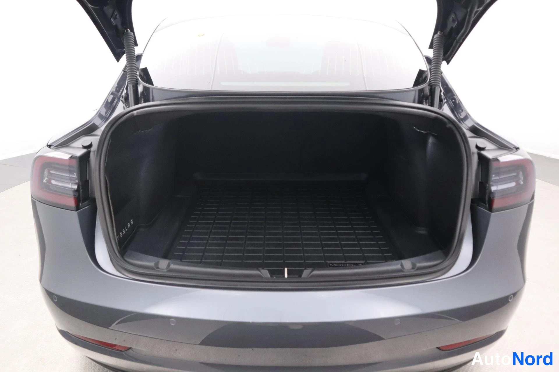 Harmaa Tesla Model 3 2019, takaa, kuva 8