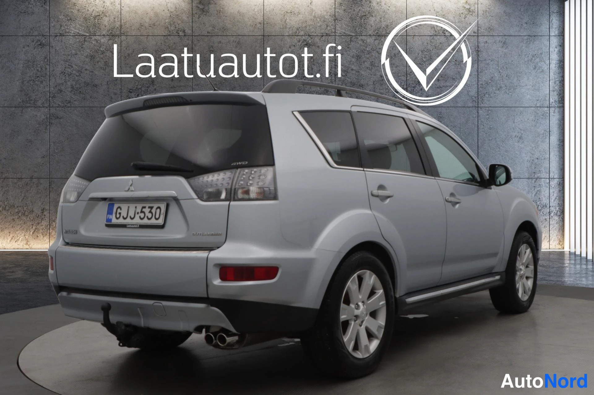 Harmaa Mitsubishi Outlander 2011, takaviisto, kuva 6