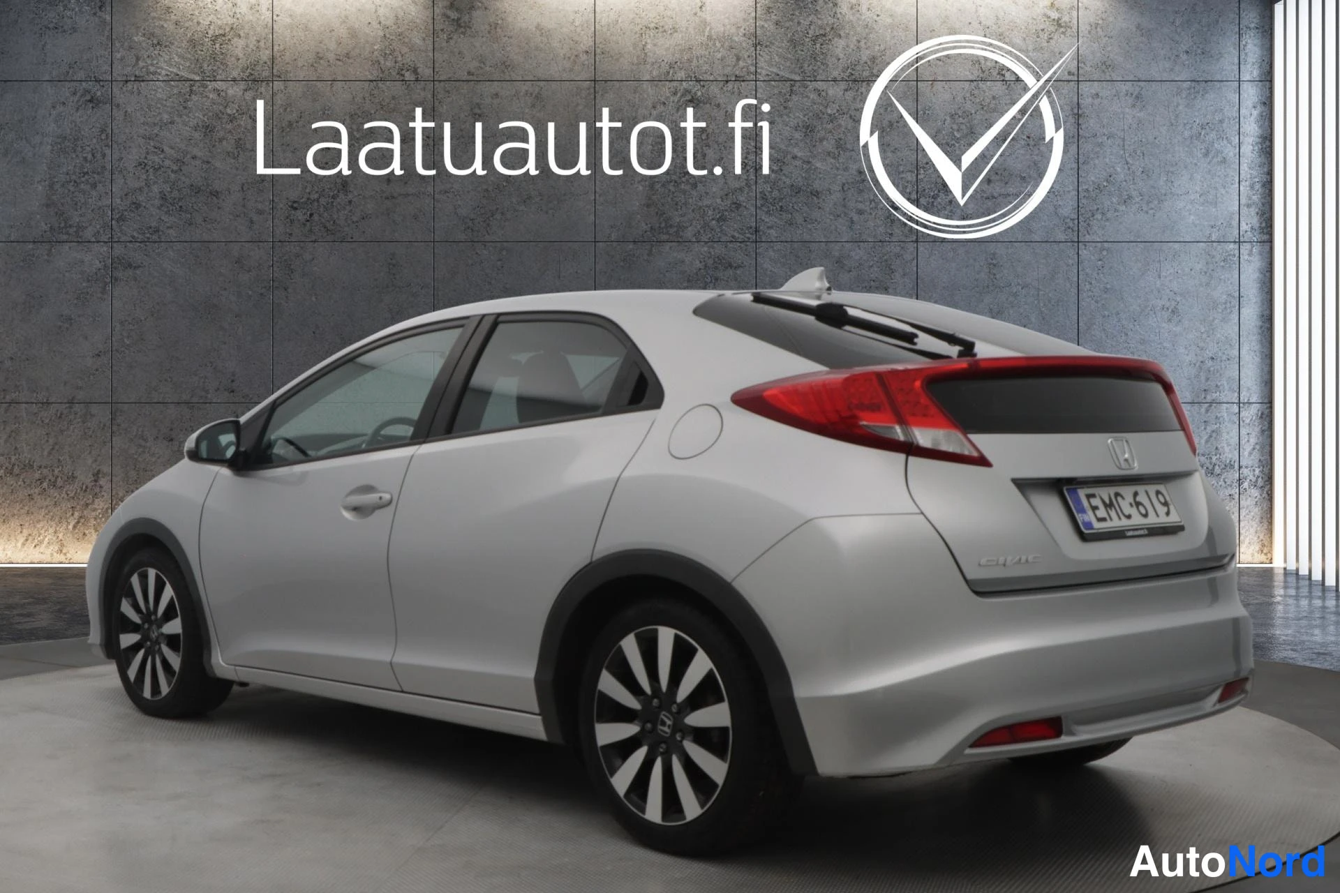Harmaa Honda Civic 2012, takaviisto, kuva 6