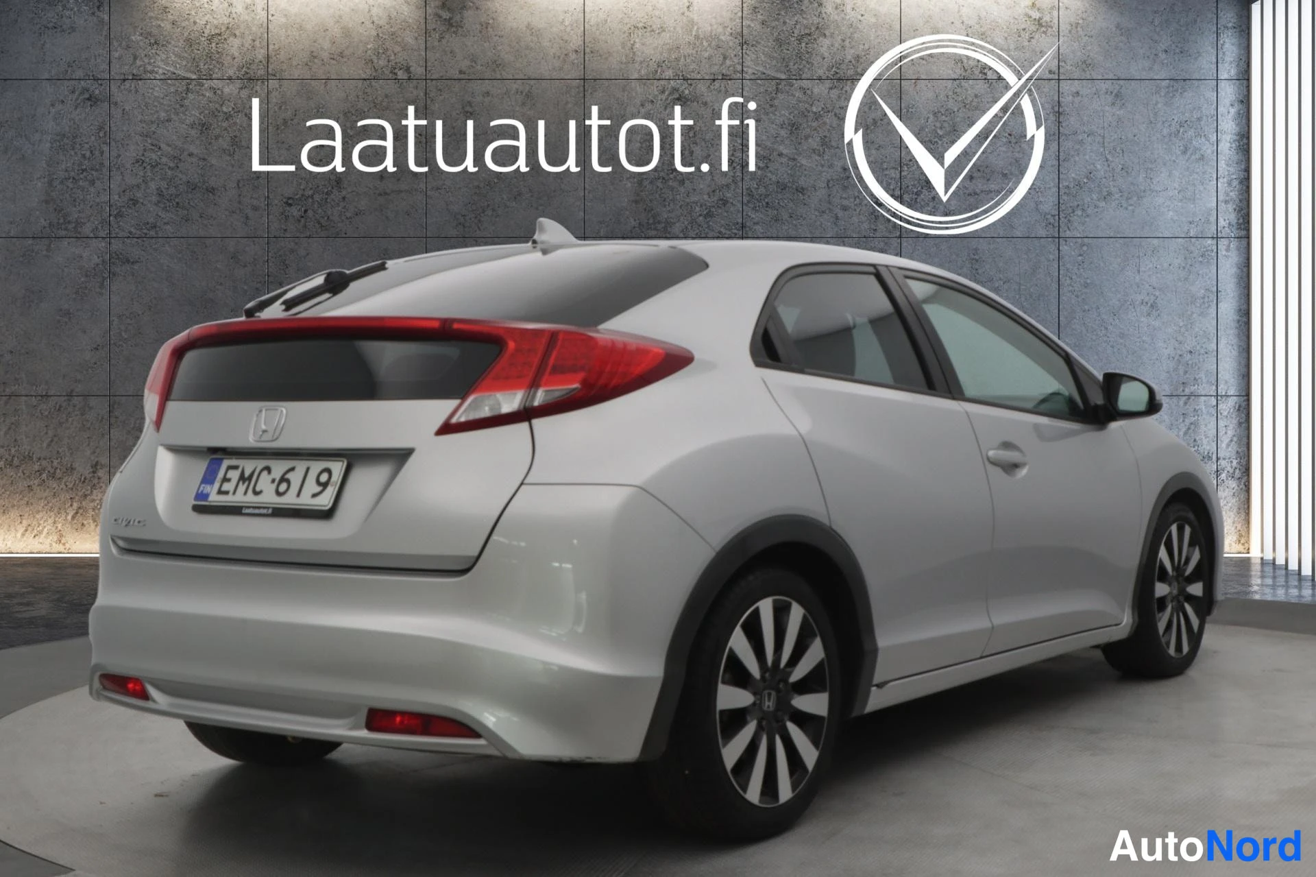 Harmaa Honda Civic 2012, takaviisto, kuva 7