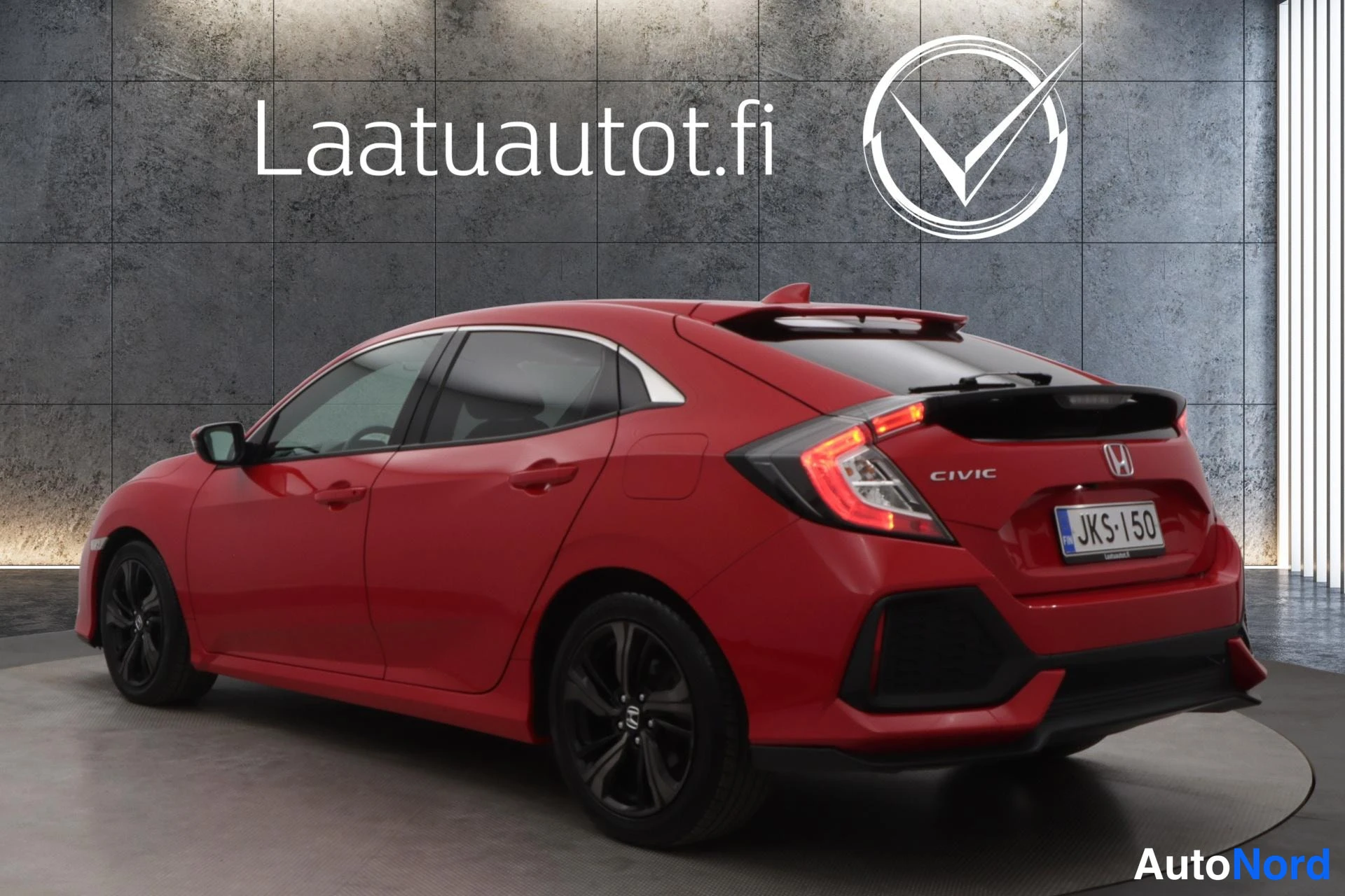 Punainen Honda Civic 2018, takaviisto, kuva 7