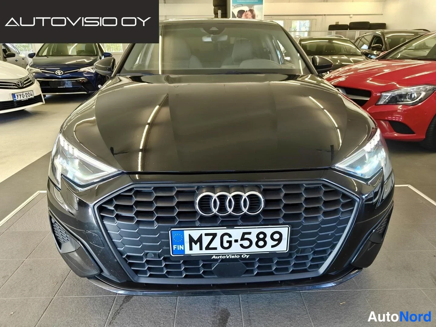 Black Audi A3 2022, front, photo 4
