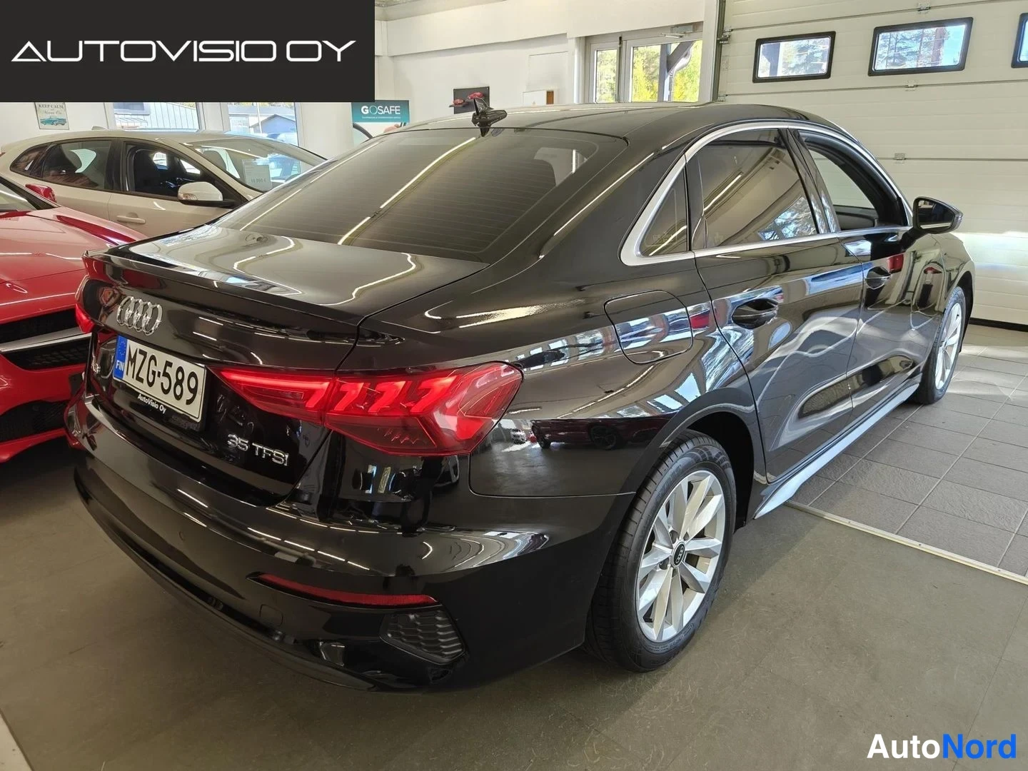 Black Audi A3 2022, rear three-quarter, photo 5