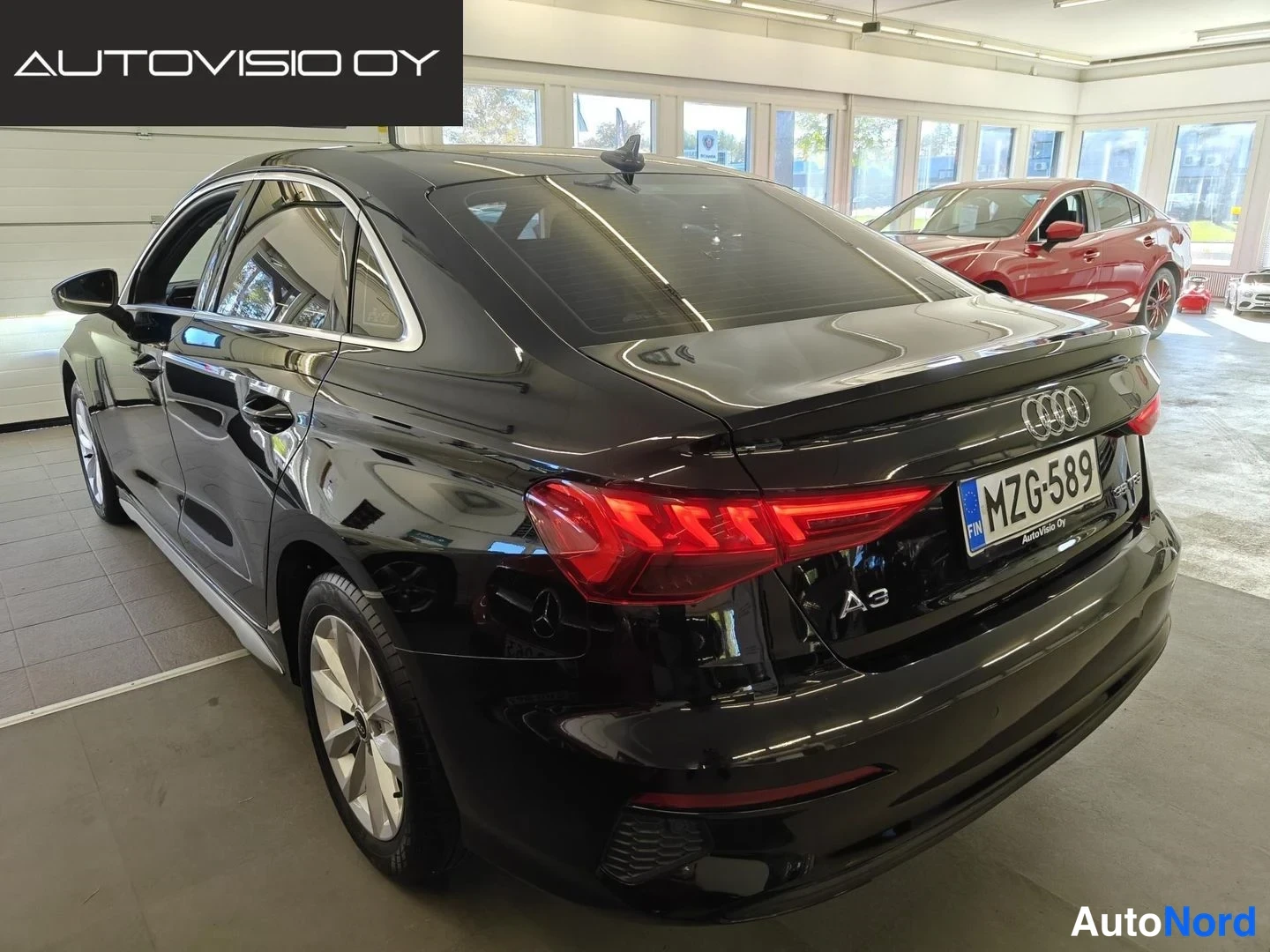 Black Audi A3 2022, rear three-quarter, photo 6
