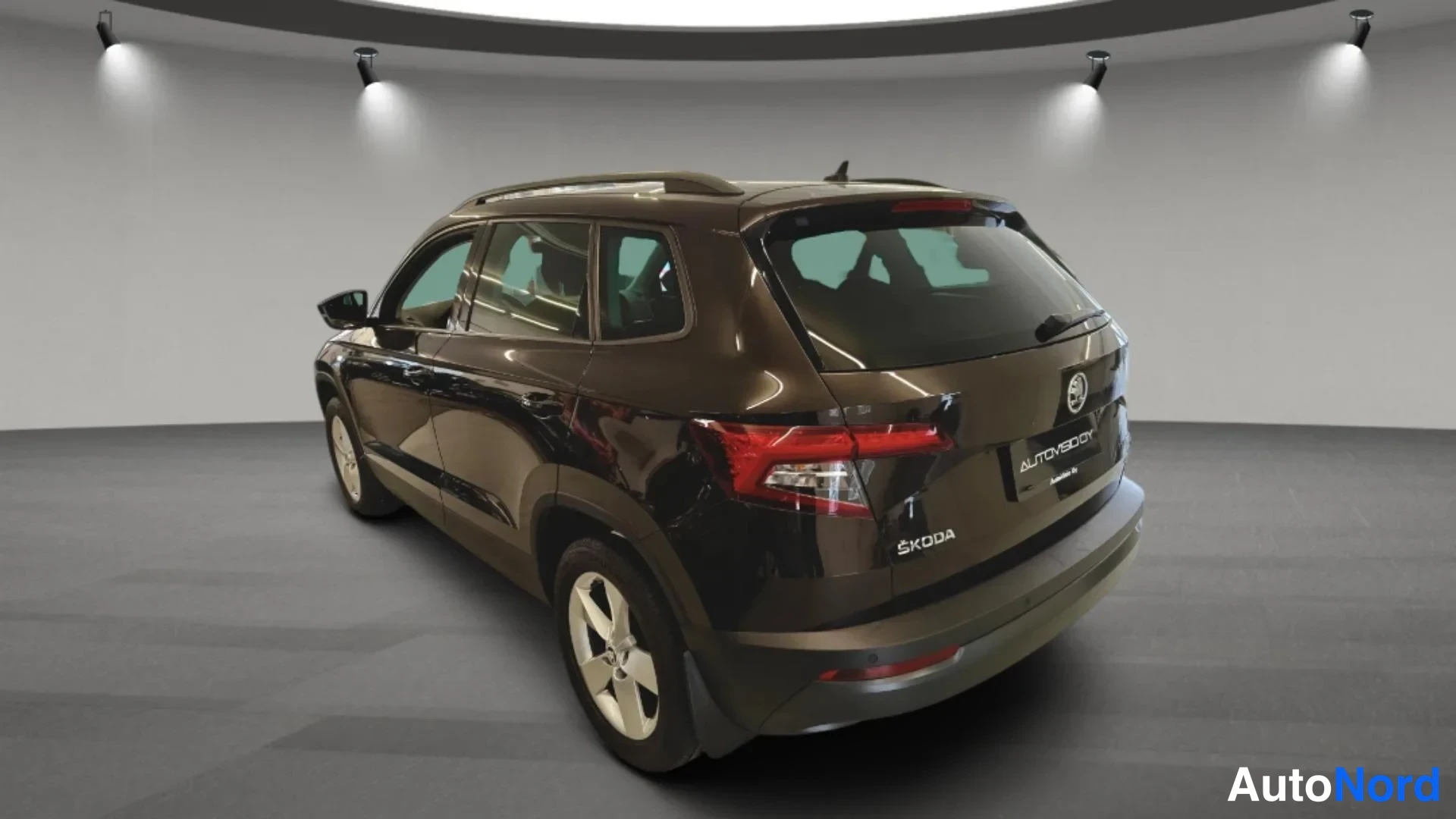 Ruskea Skoda Karoq 2019, takaviisto, kuva 3