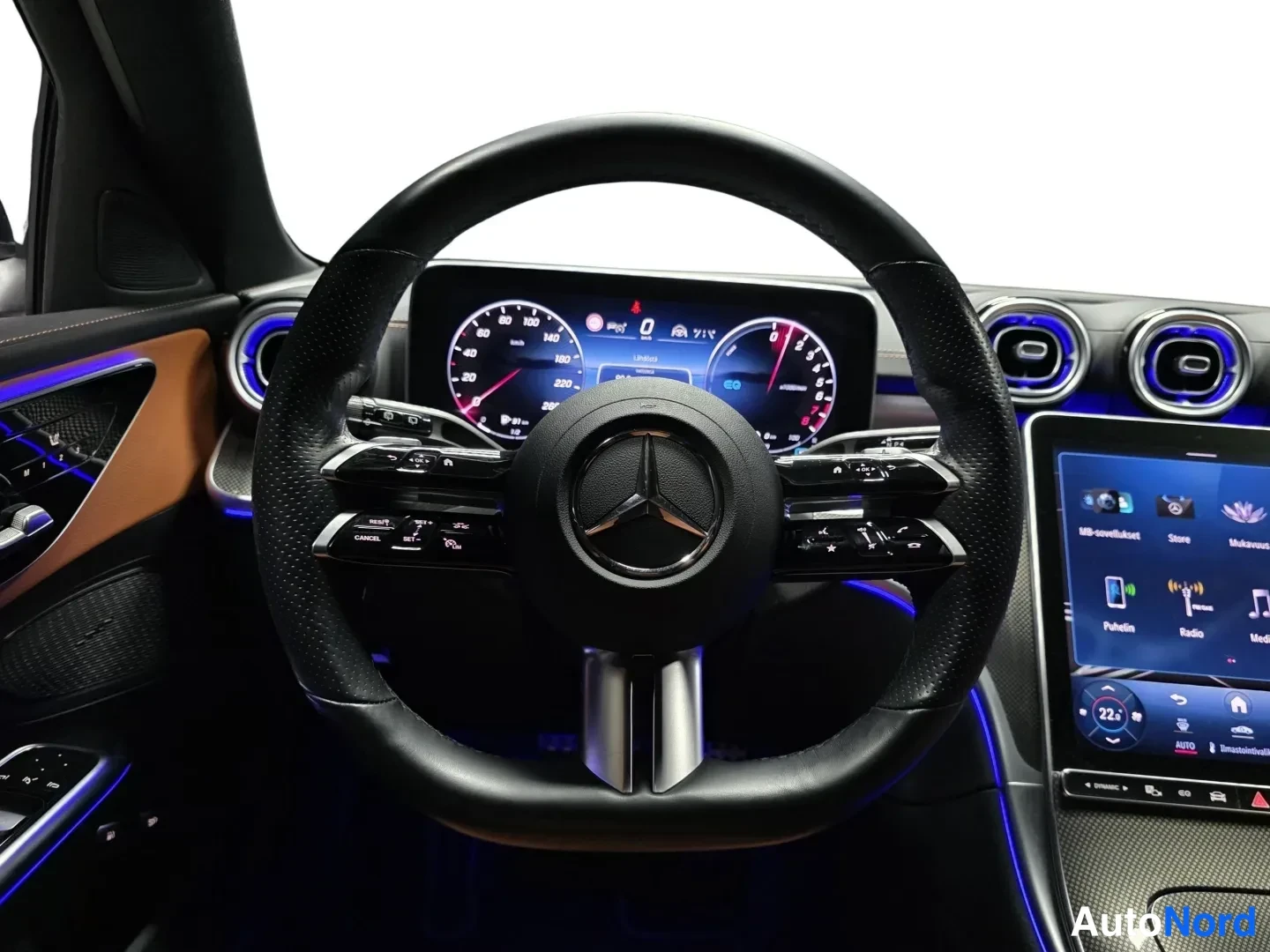 Sininen Mercedes-Benz C 2022, yksityiskohta, kuva 16