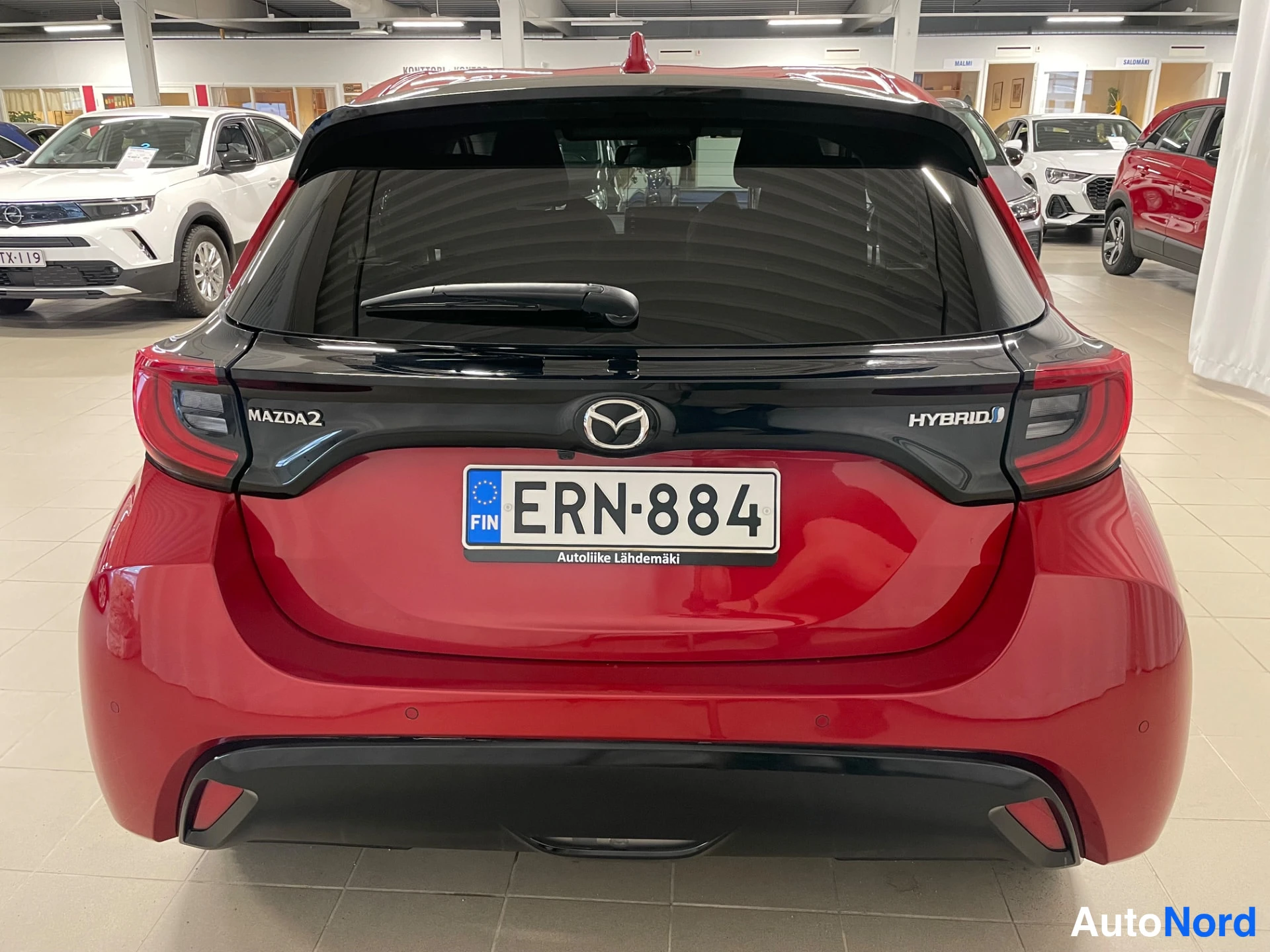 Red Mazda Mazda2 Hybrid 2023, rear, photo 8