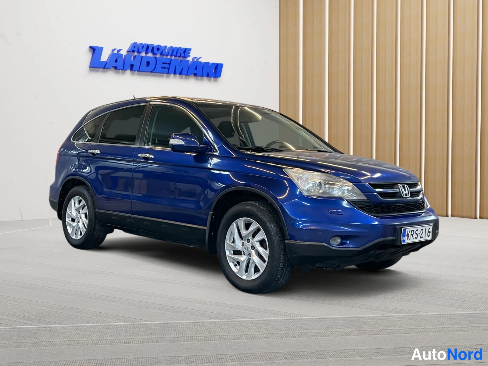 Sininen Honda CR-V 2012, etuviisto, keula oikealle, kuva 3