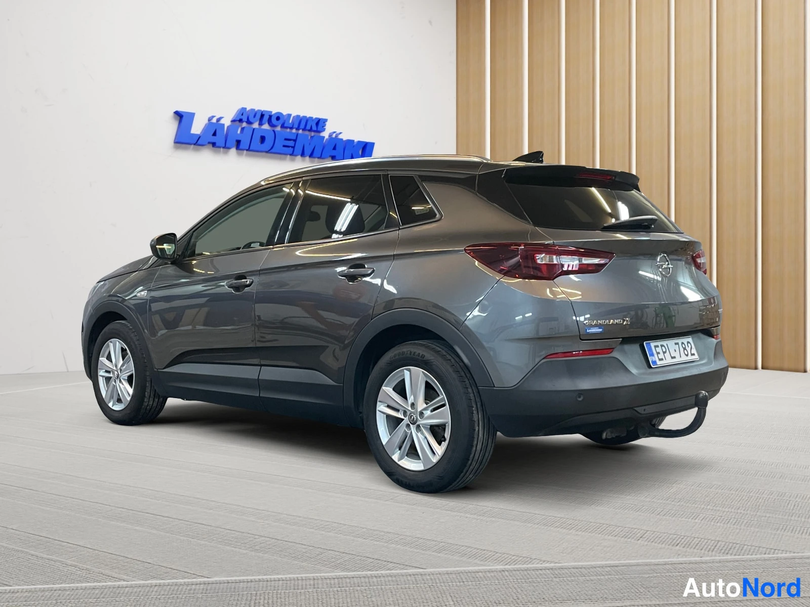 Harmaa Opel Grandland X 2018, takaviisto, kuva 7