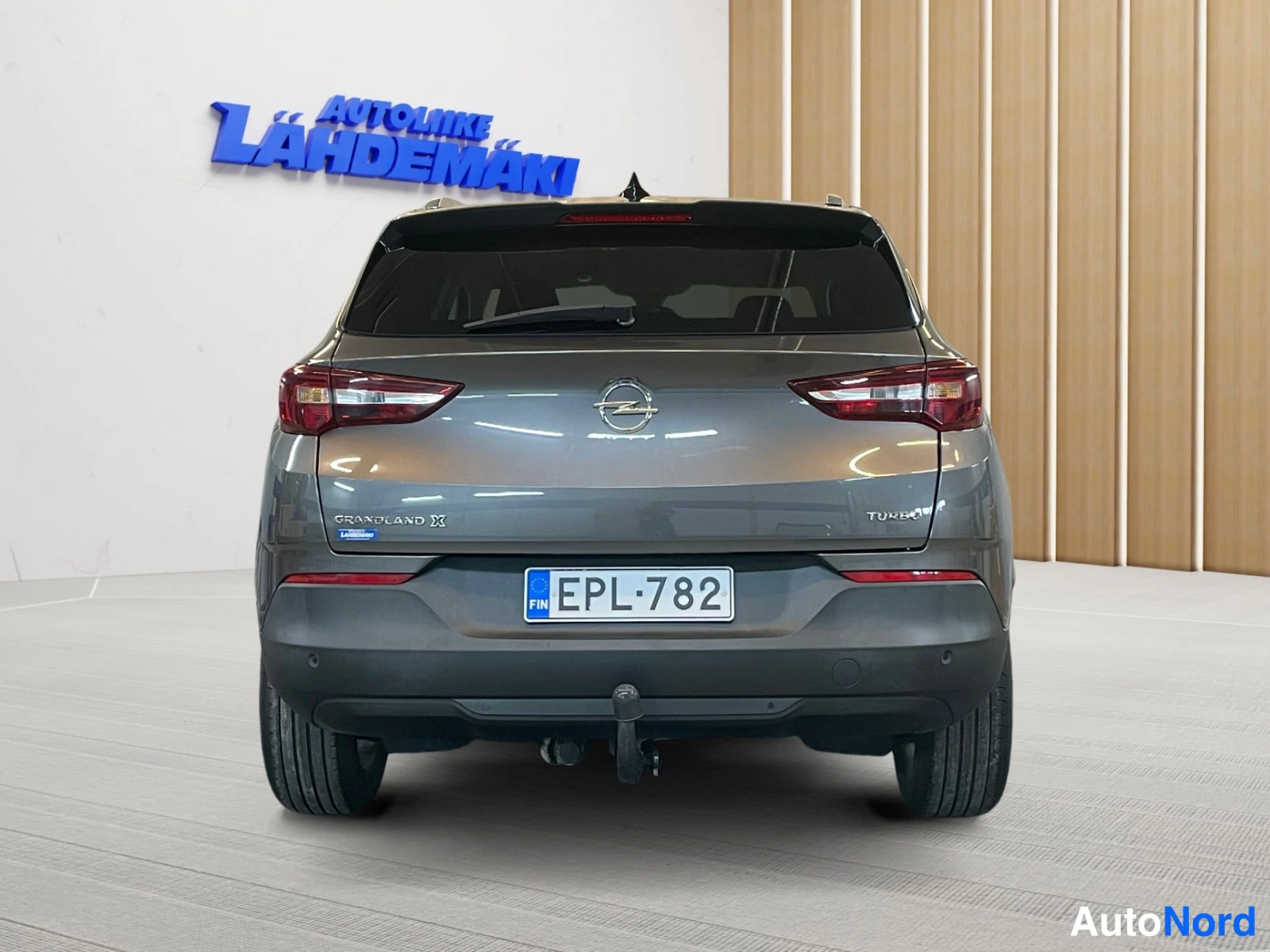 Harmaa Opel Grandland X 2018, takaa, kuva 9