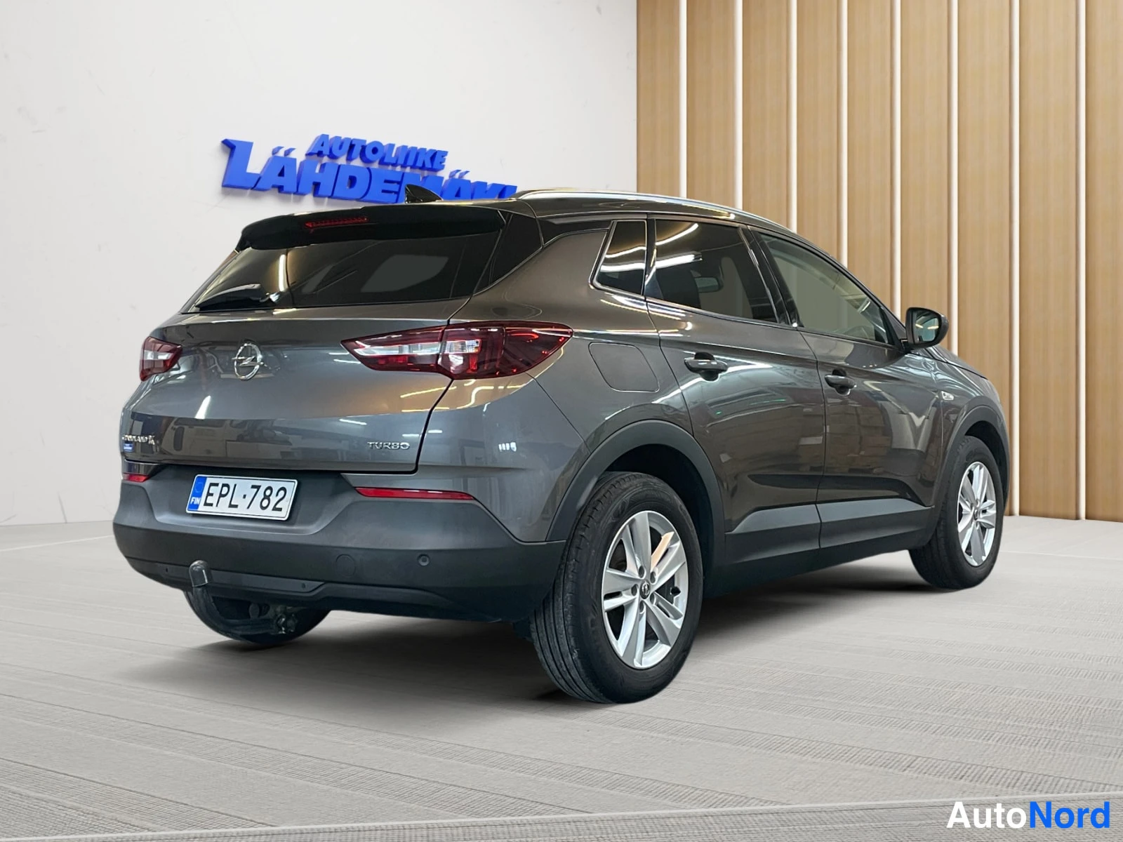 Harmaa Opel Grandland X 2018, takaviisto, kuva 8