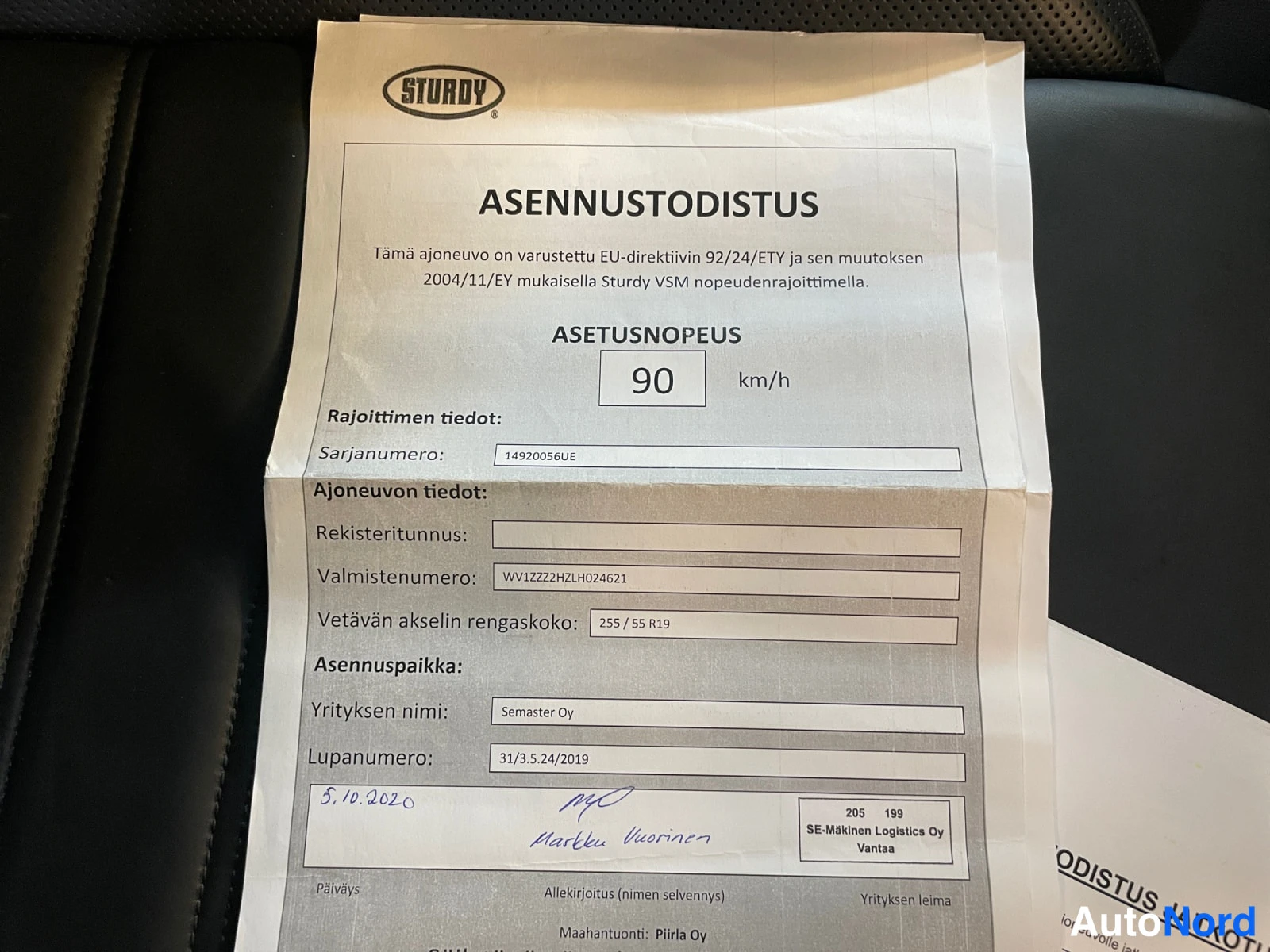 Sininen Volkswagen Amarok 2020, asiakirja, kuva 10