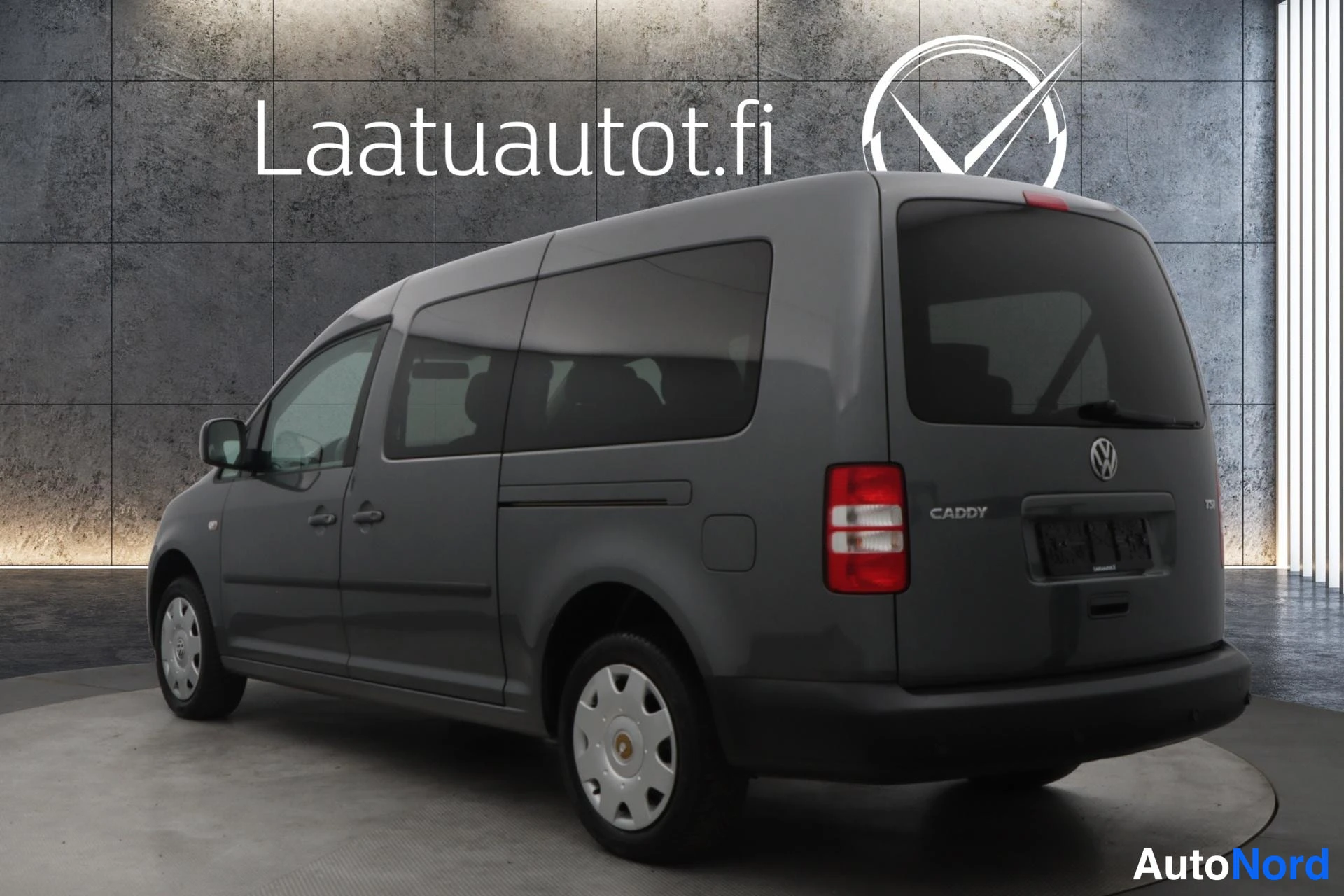 Harmaa Volkswagen Caddy 2011, takaviisto, kuva 5