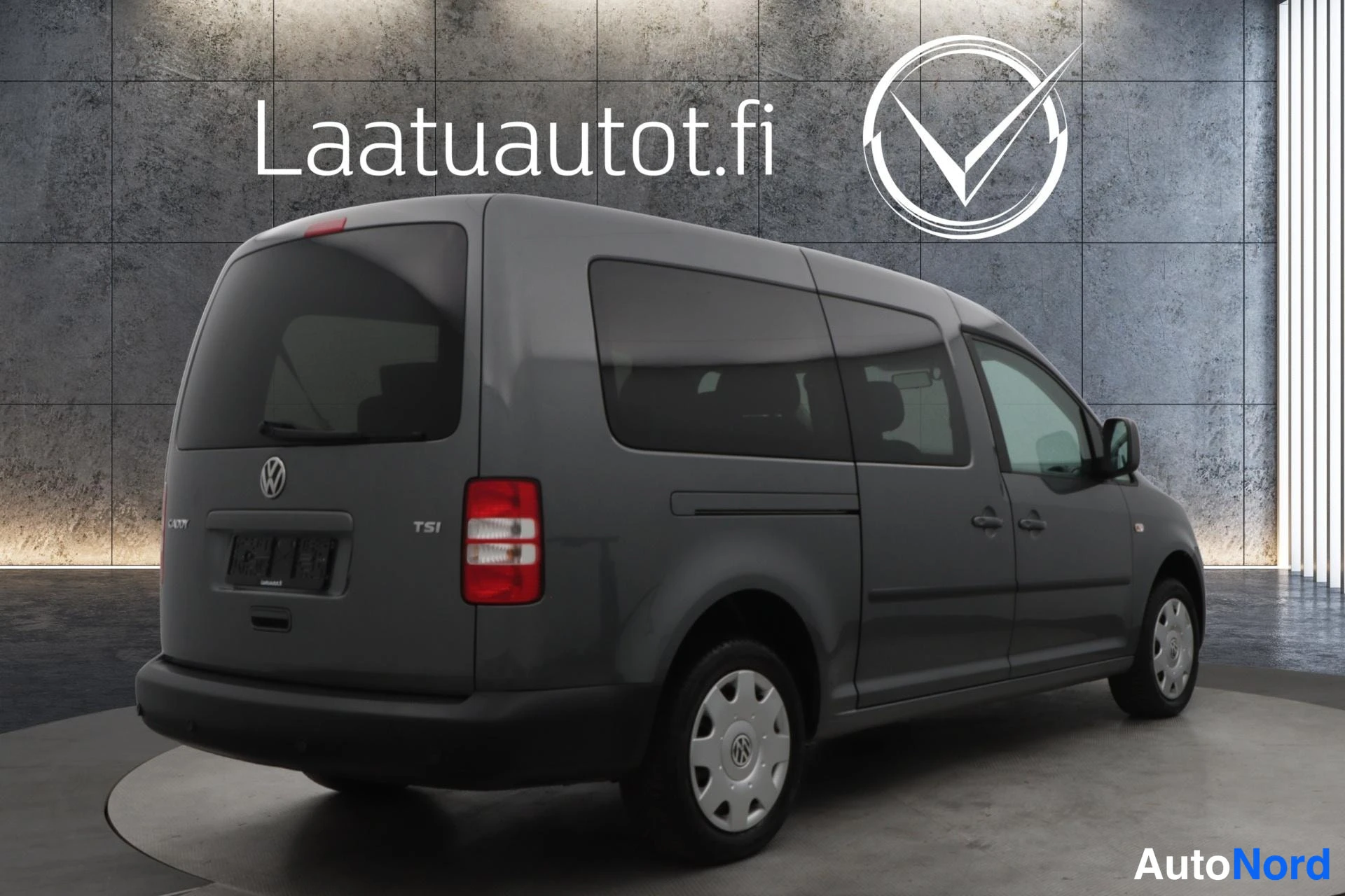 Harmaa Volkswagen Caddy 2011, takaviisto, kuva 6